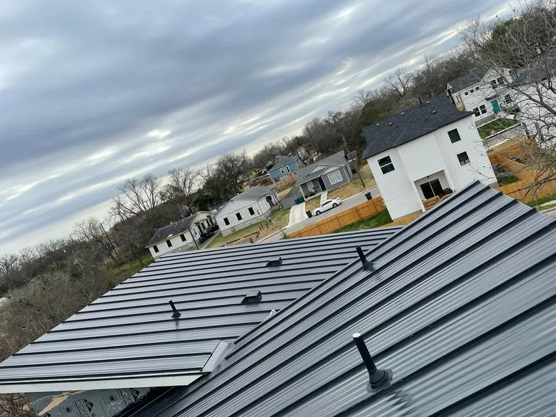 Standing seam metal roof panels with vents for Skylight Repair in Philadelphia